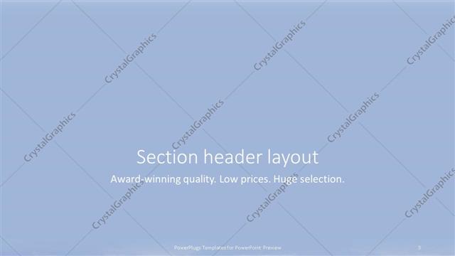 Section Header presentation slide layout