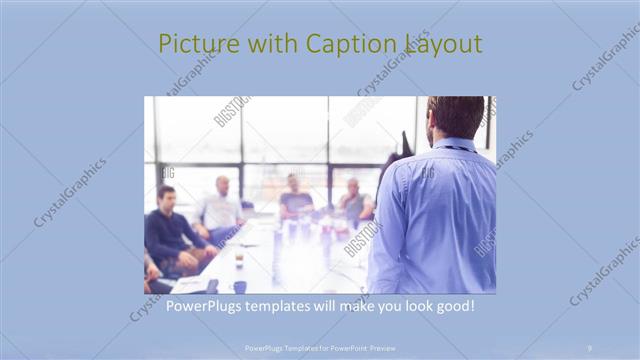 Picture with Caption presentation slide layout