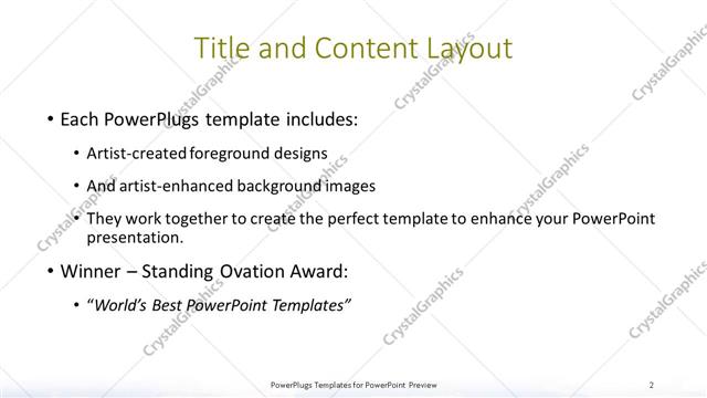 Title and Content presentation slide layout