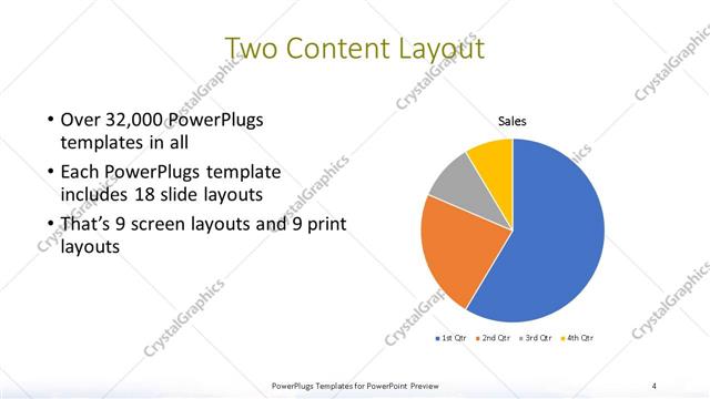 Two Content presentation slide layout