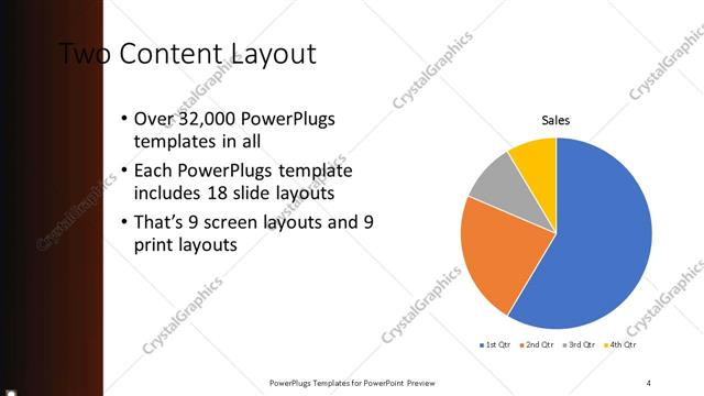 Two Content presentation slide layout