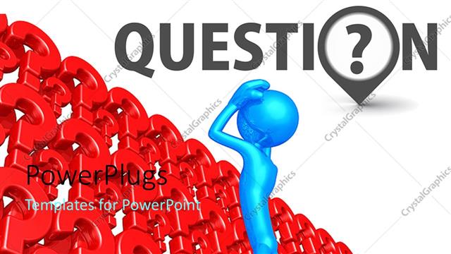  Presentation with question marks - Design of red color question marks on white background