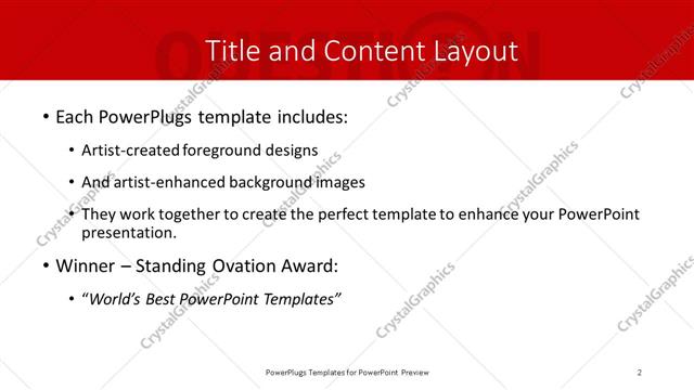 Title and Content presentation slide layout
