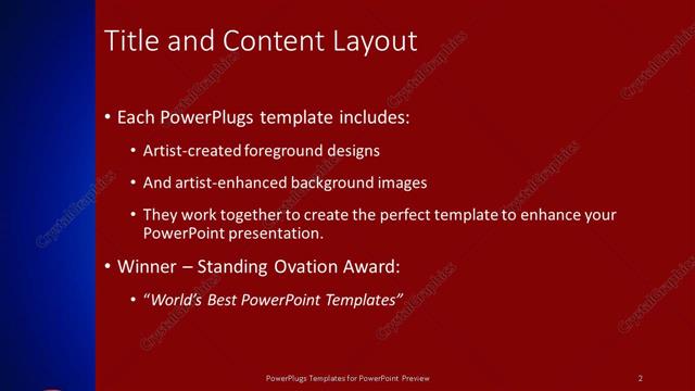 Title and Content presentation slide layout