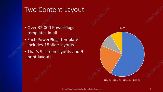 Two Content presentation slide layout