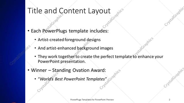 Title and Content presentation slide layout