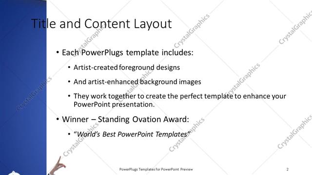 Title and Content presentation slide layout