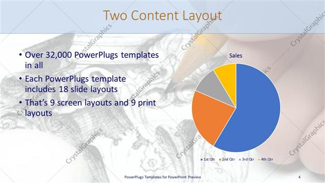 Two Content presentation slide layout