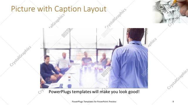 Picture with Caption presentation slide layout