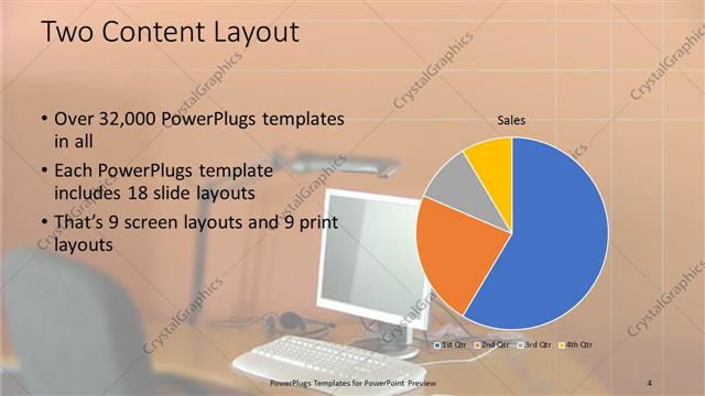Two Content presentation slide layout