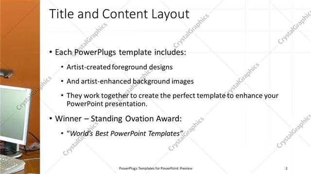 Title and Content presentation slide layout