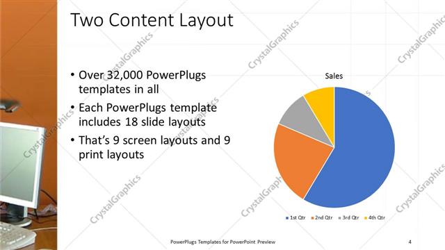 Two Content presentation slide layout