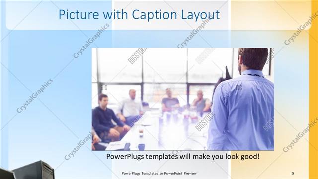 Picture with Caption presentation slide layout