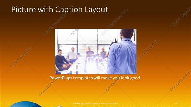 Picture with Caption presentation slide layout