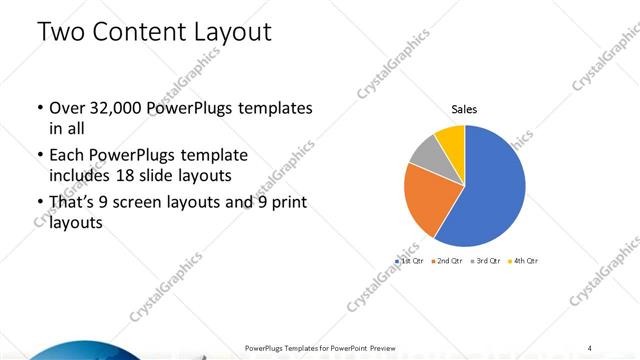 Two Content presentation slide layout