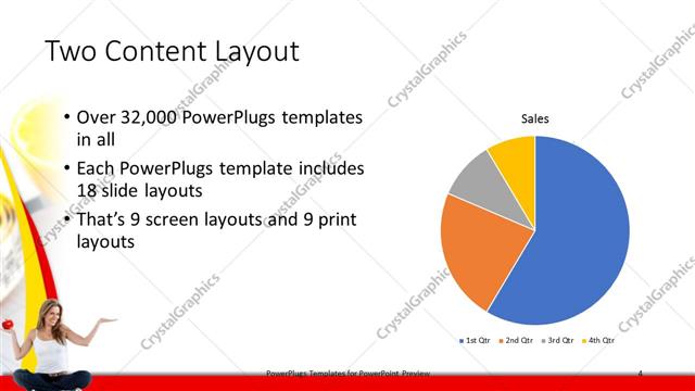 Two Content presentation slide layout