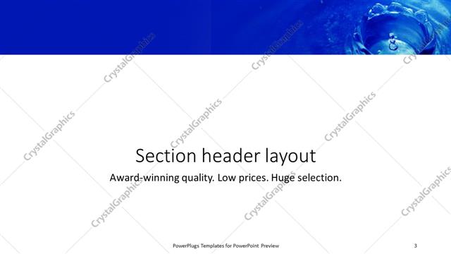 Section Header presentation slide layout