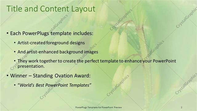 Title and Content presentation slide layout