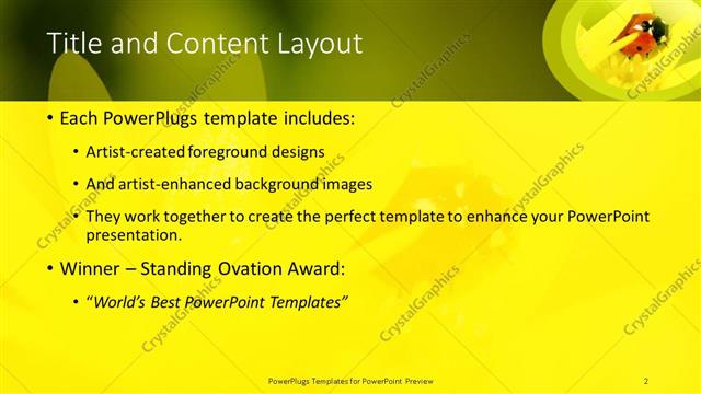 Title and Content presentation slide layout