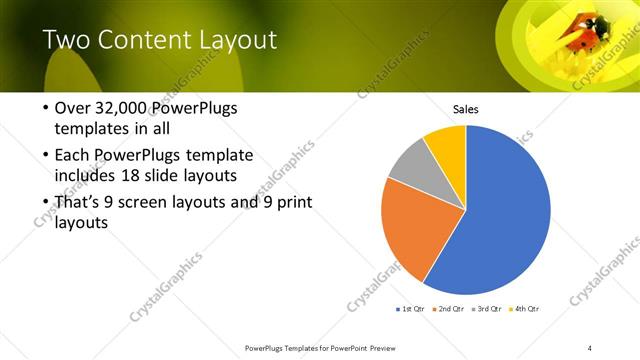 Two Content presentation slide layout