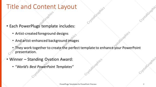 Title and Content presentation slide layout