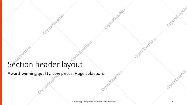 Section Header presentation slide layout