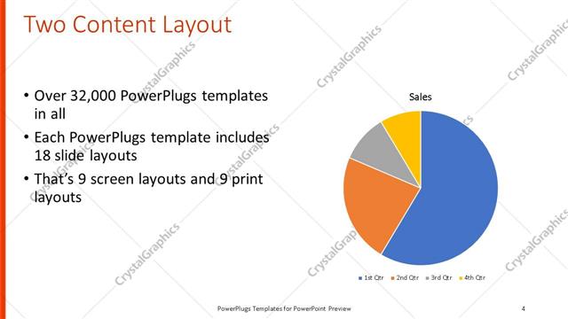 Two Content presentation slide layout