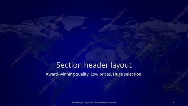 Section Header presentation slide layout