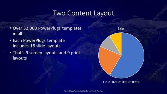 Two Content presentation slide layout