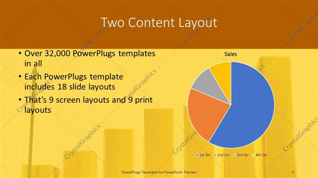 Two Content presentation slide layout