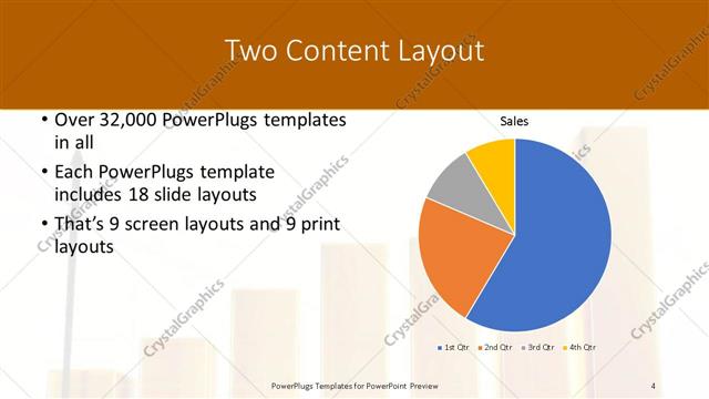 Two Content presentation slide layout