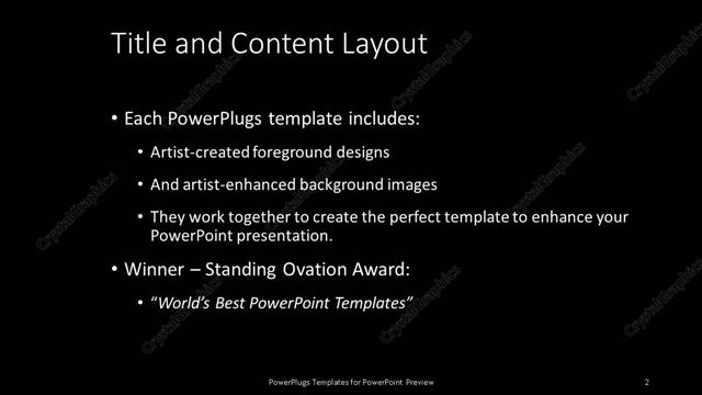 Title and Content presentation slide layout