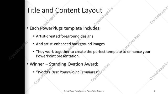 Title and Content presentation slide layout