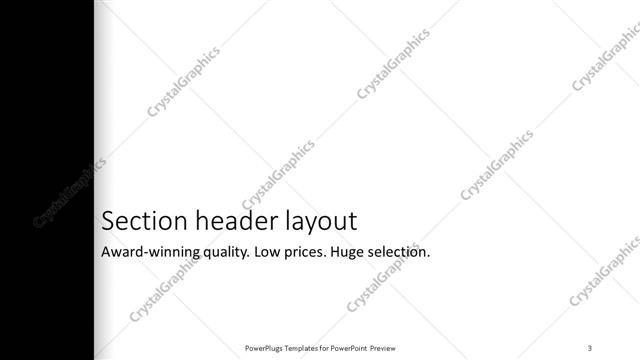 Section Header presentation slide layout