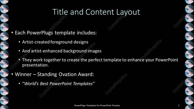 Title and Content presentation slide layout