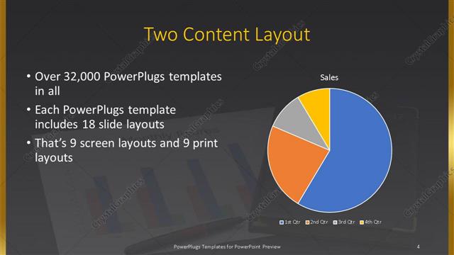 Two Content presentation slide layout
