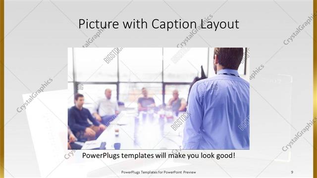 Picture with Caption presentation slide layout
