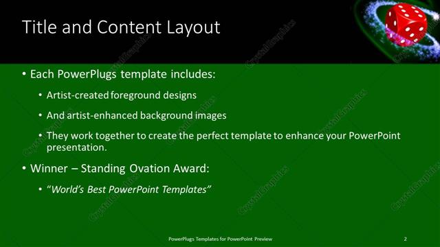 Title and Content presentation slide layout
