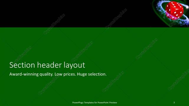 Section Header presentation slide layout