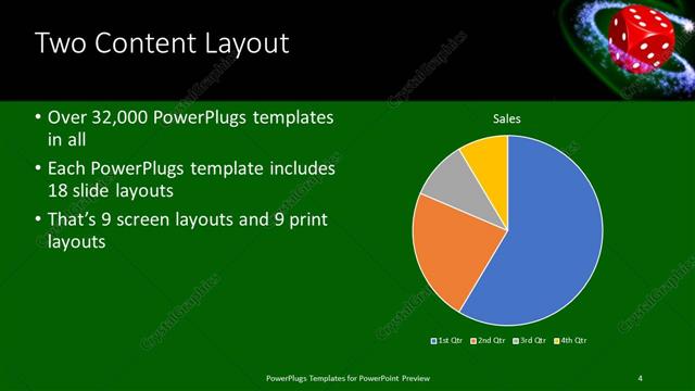 Two Content presentation slide layout