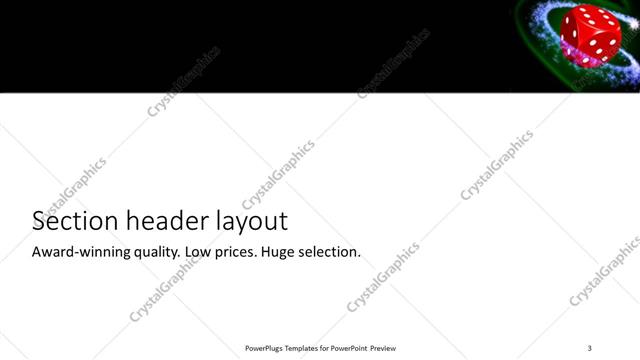 Section Header presentation slide layout