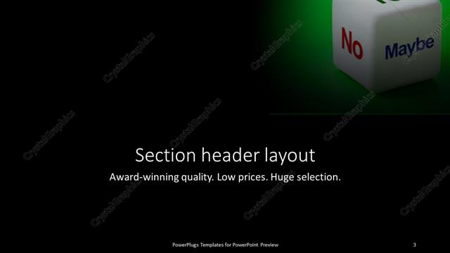 Section Header presentation slide layout