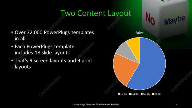 Two Content presentation slide layout