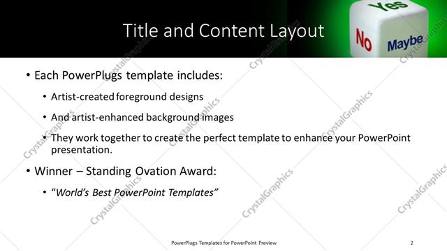 Title and Content presentation slide layout