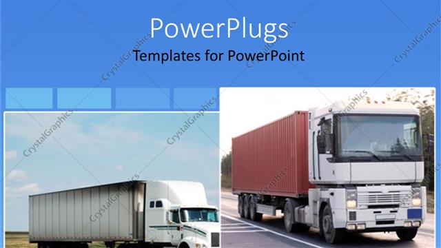  Presentation with trucks - Diesel trucks transporting goods, over the road driving
