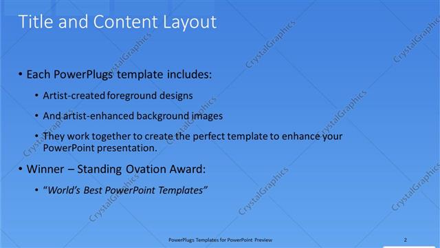 Title and Content presentation slide layout