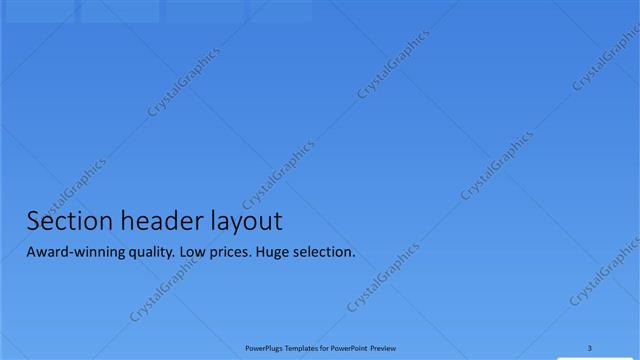 Section Header presentation slide layout