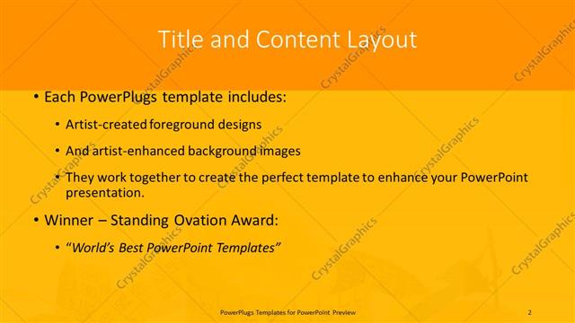 Title and Content presentation slide layout