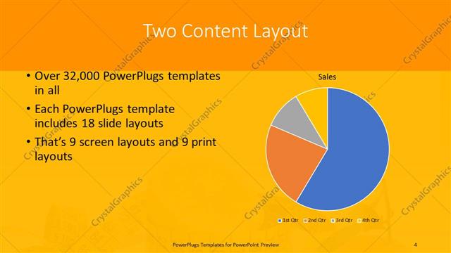 Two Content presentation slide layout