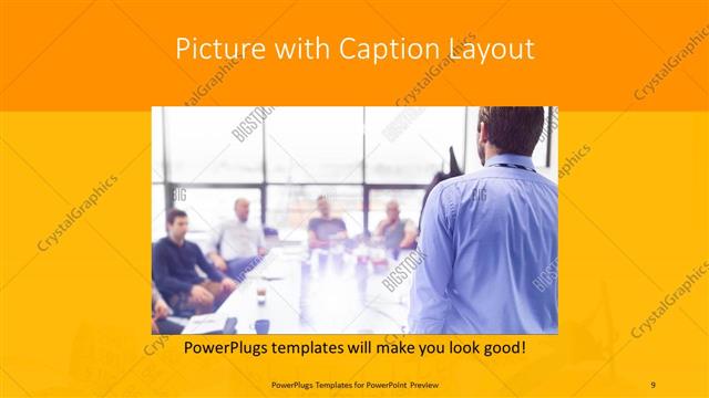 Picture with Caption presentation slide layout
